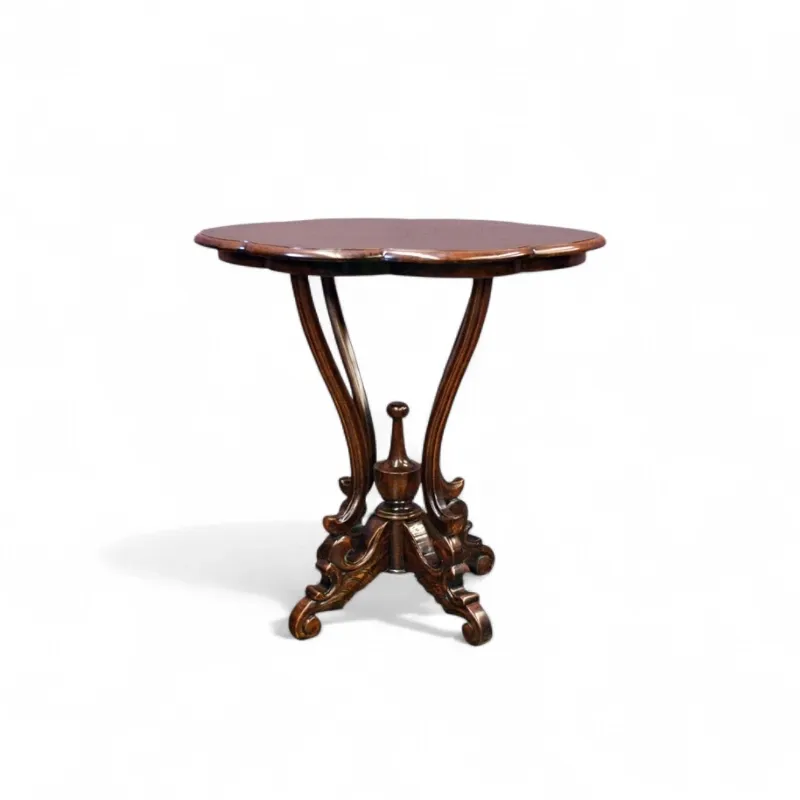 Столик приставний овальний RG-8056 червоне дерево 